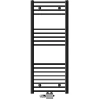 LuxeBath Badkamer radiator middenaansluiting 500x1200 mm antraciet recht met universele aansluitset