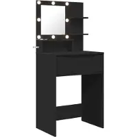 vidaXL Slaapkamer Toilet Tafels Zwart 80 x 39,6 x 135 cm Bewerkt hout