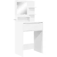 vidaXL Slaapkamer Toilet Tafels Wit 80 x 39,6 x 135 cm Bewerkt hout