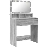 vidaXL Slaapkamer Toilet Tafels Grijs Sonoma 80 x 39,6 x 135 cm