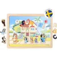 Bluey Spel lichtblauw / lichtbruin / lichtgeel / lichtgroen