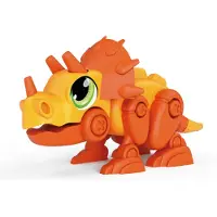 Clementoni Dino Bot Triceratops, constructiespeelgoed, oranje, één maat