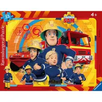 Ravensburger Sam, de brandweerman, 30-48 stukjes. Puzzel met afbeelding in een kader