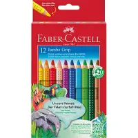 Faber-Castell - Crayons de couleur JUMBO GRIP, étui en carton de 12