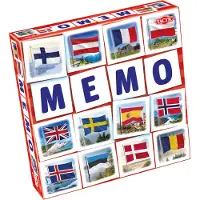 Tactic Memo Vlaggen - Memospel - Zoek de Juiste Paren - Leer Vlaggen van Landen Herkennen - Educatief Gezelschapsspel voor Kinderen en Families - 2 tot 6 Spelers - Vanaf 3 Jaar