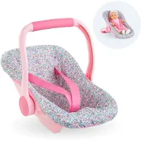 Corolle poppen draagzak bloemen babypop 36cm roze speelgoed.