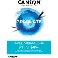 Canson Aquarelblok Canson Graduate A3 250gr 20 vel