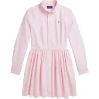 Ralph Lauren Overhemdjurk met labelstitching en button-downkraag