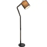 Globo Lighting Metalen zwarte vloerlamp retro Globo Mattis