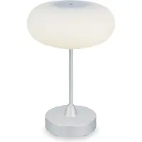 Briloner - OLANA - LED tafellamp accu - dimbaar - glazen LED tafellamp - snoerloos - touch functie - 3.300K - warm wit - chroom mat - 150x160 mm (HxD)