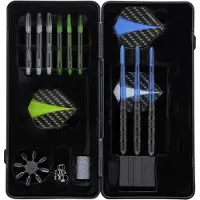Longfield Darts - steeltip darts set - blackcoated in dartcase