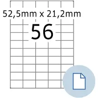 Herma Etiket 8456 A4 EXPR 500 52.5x21.2mm wit 28000 stuks