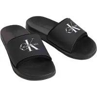 Calvin Klein Essential Slide Rubber Neo Triple Black Maat: 44 | Sandalen Outlet | Heren | Zwart