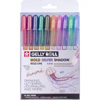 Sakura Gelschrijver Gelly Roll Gold Silver Shadow set à 10 kleuren