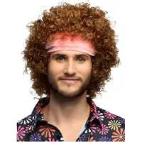 Boland Pruik Hippie Groove Met Haarband Rood rood Polyester Pruik