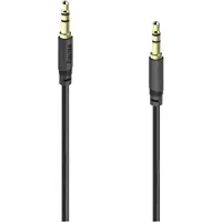 Hama 00202012 Jackplug Audio Aansluitkabel [1x Jackplug male 3,5 mm - 1x Jackplug male 3,5 mm] 1.5 m Zwart Vergulde steekcontacten