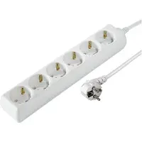 Hama Distribution Panel 6 Sockets Child-proof 1.4 M White