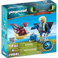 Playmobil Dragons 70041 Astrid in Vliegpak en Schrokop