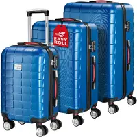 Monzana Reiskoffers Exopack 3-delig Blauw ABS