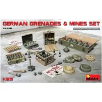 Mini art Set Duitse granaten & mijnen