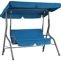 Casaria Hollywood Tuinschommel Blauw met Zonnedak
