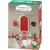 Moses Adventskalender - Set voor een "huisje van een kabouter" | Complete set bestaande uit 9 delen, inclusief een verzameling ideeën | Gemaakt van hout en kunststof | Geschenkverpakking