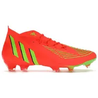 Adidas Predator Edge.1 FG in de kleuren Solar Red en Team Solar Green, maat EU 43 1/3