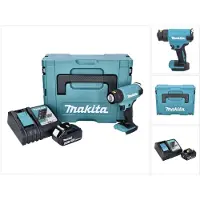 Makita DHG 180 RG1J Batterij Heteluchtpistool 18 V 550 °C + 1x Batterij 6,0 Ah + Lader + Makpac