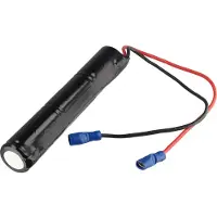 AccuCell NiMH-batterij voor noodverlichting, 3,6V, 3500mAh, type L1x3 Sub-C, met 200mm kabel en 4,8mm Faston-aansluitingen. Vervangt het model RPower 20101