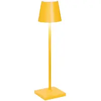 Zafferano - Poldina Pro Micro Ochre oplaadbare en dimbare LED-tafellamp - 1,8W 2200-2700-3000K