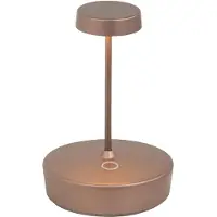 Zafferano Swap Mini Pro LED-tafellamp, brons, oplaadbaar en dimbaar - 2W, 2200-2700-3000K, IP65