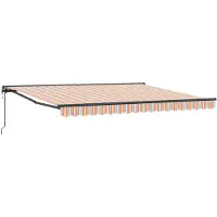 vidaXL Zonnescherm Frame Blauw en Oranje 400 × 300 cm