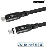 Microconnect MC-LS-USB4CC0.5, 0,5 meter, USB-C, USB-C, USB4 Gen 3x2, zwart