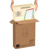 Kruzzel Dubbelzijdig magnetisch roterend krijt- en whiteboard - Inclusief accessoires