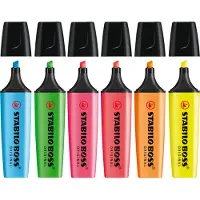 Stabilo BOSS ORIGINAL - Markeerstift - Hoogste Kwaliteit - Etui Met 6 Kleuren