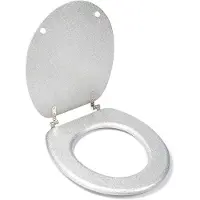 Bathroom Solutions Wc-bril | (18 inch, MDF, Zilver)