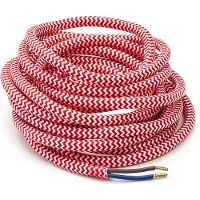 Calex Strijkijzersnoer | | 3 meter (2 x 0.75 mm², Rood/Wit gestreept)
