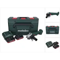 Metabo W 18 L 9-125 accu haakse slijper 18 V 125 mm + 2x accu 4,0 Ah + oplader + metaBOX