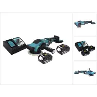 Makita DPO 600 RM accu-excentrische polijstmachine 18 V 150 mm XPT Brushless + 2x accu 4.0 Ah + lader