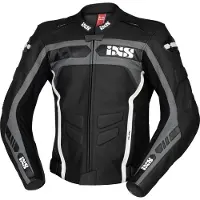 IXS Sport RS-600 1.0 Zwart Grijs Wit Leren Motorjas Maat 102
