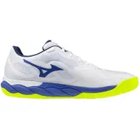 Mizuno Unisex Wave Enforce Court AC White/Dazzling Blue/Lightning Yellow-Schoenmaat 44,5