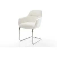 DELIFE Sledemodel Pejo-Flex bouclé zacht beige sledemodel vlak roestvrij staal pocketveer kern