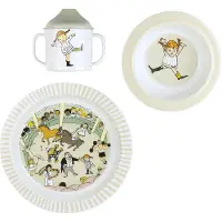 Peppi Pitkätossu Pippi Cirkus kinderservies 3-delig Multi