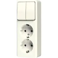 JUNG Combinatie AP600-serie 2-weg stekkerdoos met beveiliging - 625A