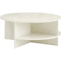 Muuto Halves Salontafel 85 Cm Gebroken Wit Terrazzo - Salontafels Cement Offwhite - HALCOT85R02