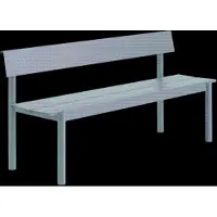Muuto Linear Steel Zitbank met Rugleuning Pale Blue | 170 x 34 CM | 66.9 x 15.4in