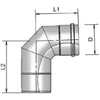 Burgerhout Rvs Segment Bocht 100 87-90° Enkelw