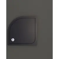 Boss & Wessing Douchebak BWS Kwart Rond Cast Marble 80x80 cm Zelfdragend Mat Zwart