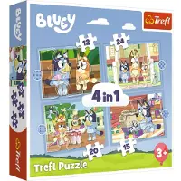 Adlibris - Puzzles - "4in1 (12, 15, 20, 24)" - Bluey and his world / BBC Bluey