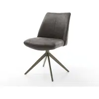 DELIFE Draaistoel Elso-Flex microvelours antraciet vintage kruisframe breed afwerking met titanium 360° draaibaar pocketveer kern